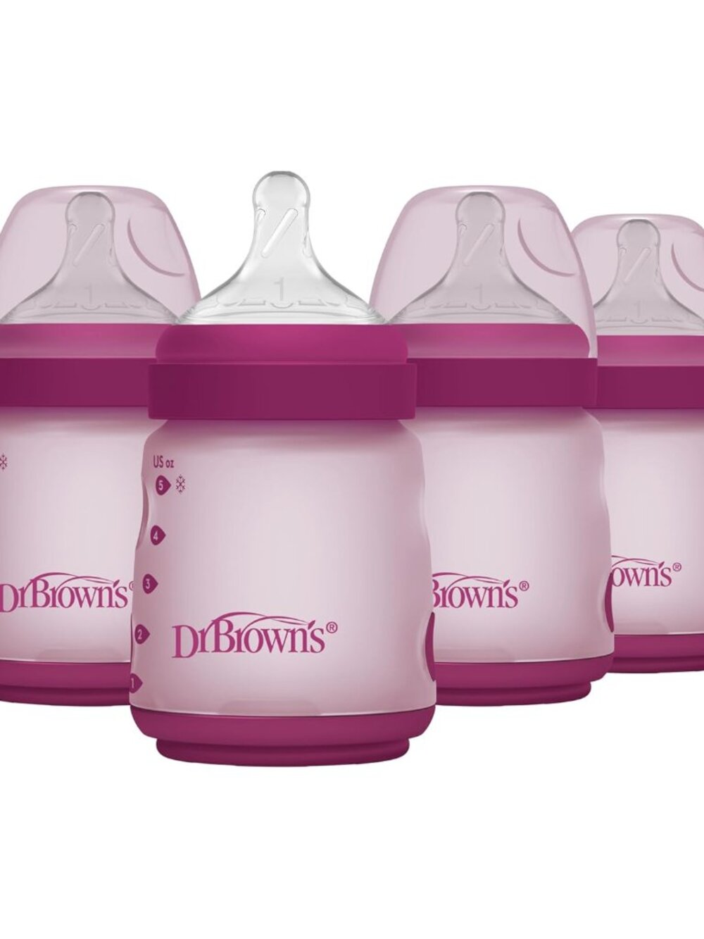 Dr. Brown's Silicone Baby Bottle with Collapsible Insert